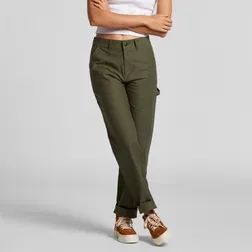 Womens Cotton Drill Utility Pants with Dual Tool Pockets