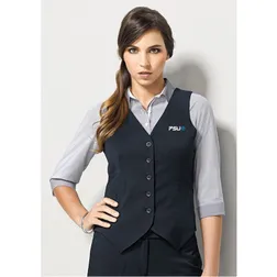 50111 Ladies Peaked Custom Vests With Knitted Back