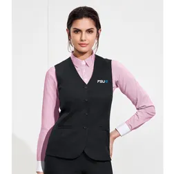 54012 Ladies Longline Embroidered Corporate Vests