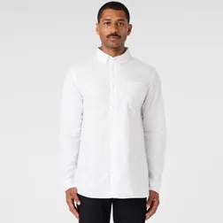 Oxford Long Sleeve Cotton Shirt with Button Down Collar