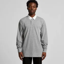 Heavy Cotton Rugby Jersey with White Drill Collar