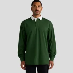 Heavy Cotton Rugby Jersey with White Drill Collar