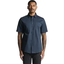 Slim Fit Cotton Drill Work Shirt with Dual Chest Pockets