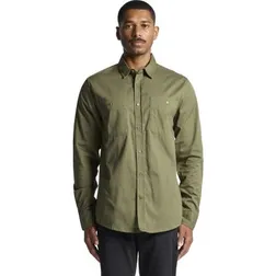 Cotton Drill Work Shirt with Chest Pockets