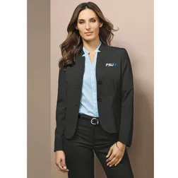 Comfort Wool Stretch Short Jacket Reverse Lapel Womens