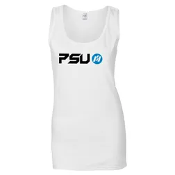64200L-WT Ladies Softstyle Logo Singlets - White Only