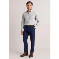 Siena Mens Stretch Polyester Viscose Flat Front Trousers