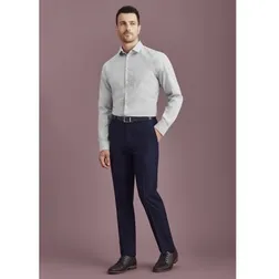 Men's Stretch Polyester Viscose Flat Front Trousers