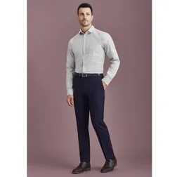 Men's Stretch Polyester Viscose Flat Front Trousers