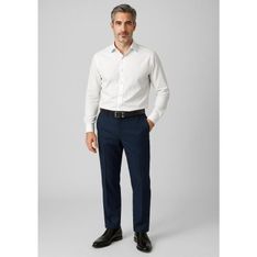 Comfort Wool Stretch Adjustable Waist Business Trousers