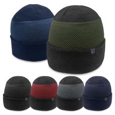 Horizon Contrast Panel Waffle Knit Beanie