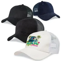 Premium Soft Cotton Trucker Cap with Mesh Panels