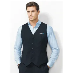 90111 Peaked Printed Casual Vests With Knitted Back