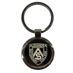 Anello Gunmetal Alloy Circular Keychain