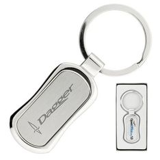 Aluminium Oval Keyrings with Epoxy Dome