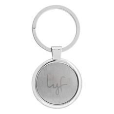 Anello Round Aluminium Keychain with Protective Epoxy Dome