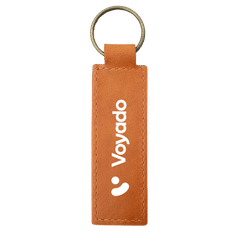 Amsterdam Recycled Leather Keyring with Pad Print Area