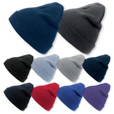 Wind Double Layer Acrylic Yarn Beanie with Cuff