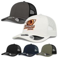 Structured Recycled Cotton Trucker Cap with Mesh Back