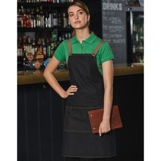 East Village Cotton Blend Denim Bib Apron