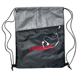 B559 Silver Strider Custom Drawstring Bags