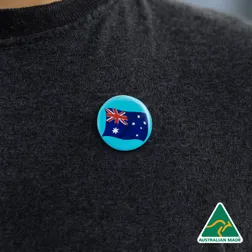 Compact Metal Pin Back Button Badge