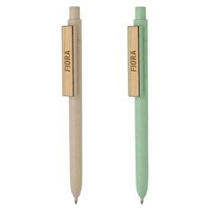 Fiota Eco Friendly Bamboo Fiber Ballpoint Pen with Engraving Clip
