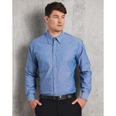 Chambray Wash and Wear Long Sleeve Cotton Polyester Shirt