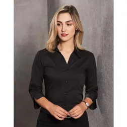 Ladies Executive Teflon Three Quarter Sleeve Stretch Shirt