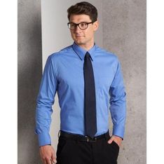 Mens Slimmer Fit Teflon Executive Long Sleeve Business Shirt