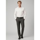 Mens Classic Flat Front Corporate Trousers Polyester Viscose Stretch