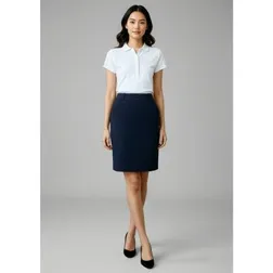 Ladies Detroit Flexi Band Polyester Viscose Skirt