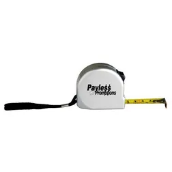 3 Metre Retractable Measuring Tape Silver Plastic