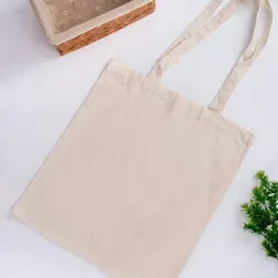 Natural Cotton Tote Bag Long Handle 140gsm