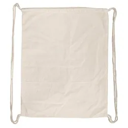 Calico Library Drawstring Shoulder Tote Natural Cotton 140gsm