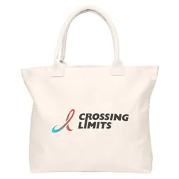 Calico Shopper 12oz Natural Cotton Flat Bottom Tote
