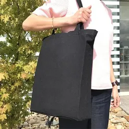 Foldable 170gsm Cotton Shoulder Bag with Zip Pouch