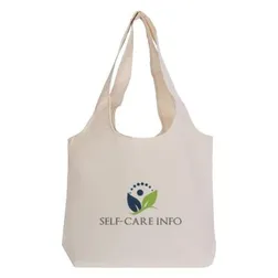 Bari Natural Cotton Shoulder Tote 340gsm Gusseted Base
