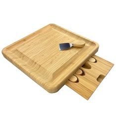 Maison Natural Bamboo Serving Set with 3 Knife Drawer