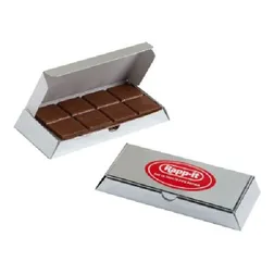Silver Wrapped Premium Milk Chocolate Bars with Full Colour Sticker