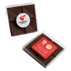 Four Piece Chocolate Square Gift Set with Full Colour Stickers