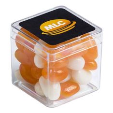 Mini Jelly Bean Filled Hard Acrylic Cubes
