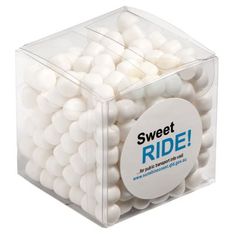 Clear Cube Soft Mint Treats Wedding Favours 110g