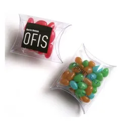 CC018A2 Mini Jelly Bean (Mixed or Corporate Colours) Filled Pillow Pack Promo Lolly Bags - 25g