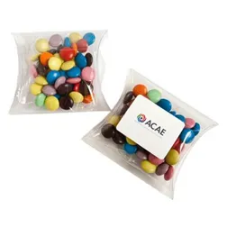 CC018E4 Smarties Look-Alike (Corporate Colours) Filled Pillow Pack Branded Lolly Bags - 50g