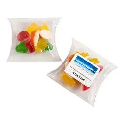 CC018R2 Mixed-Lollies Filled Pillow Pack Logo Lolly Bags - 50g