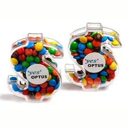 CC029D1 Mini M&M Filled Branded Dollars With Sticker - 40g