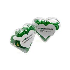 Heart Shaped Transparent Jelly Bean Container 50g