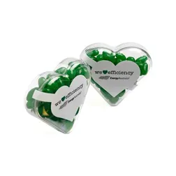 CC030A1 Mini Jelly Bean Filled Branded Hearts - 50g