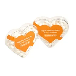 CC030C1 Mint Filled Branded Hearts - 50g